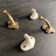 Antique gold-plated brass wall hook
