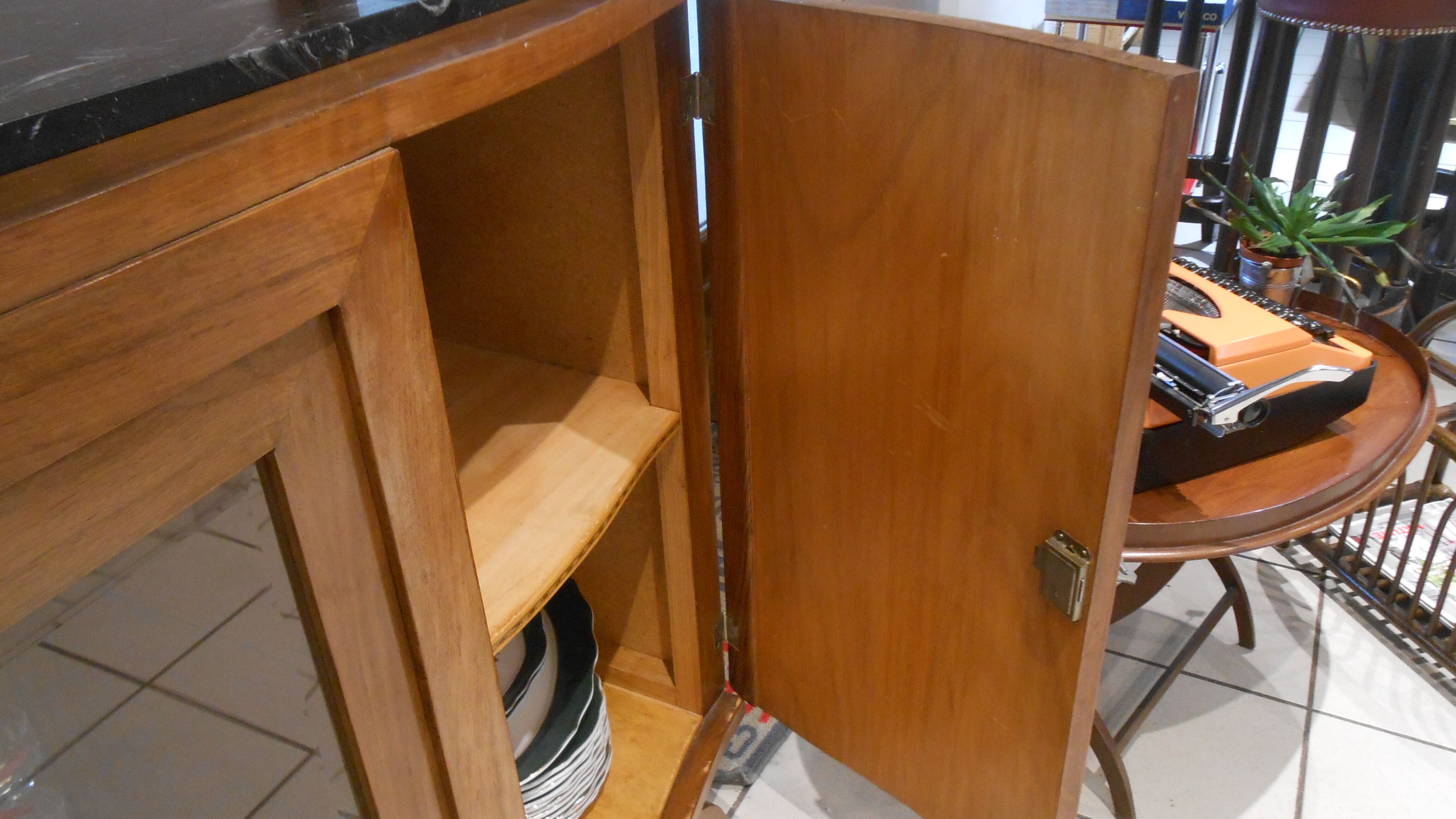 Art deco buffet on marble