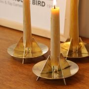 Scandinavian trio of candlesticks in brass by Pierre Forsell for Skultuna.