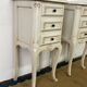 Pair of antique Louis XV style bedside tables, 3 drawers