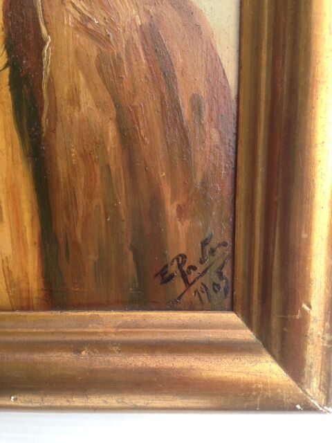 Huile sur toile signée Capitalista 1905