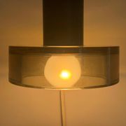 Simple wall light in glass and yellow-brown metal by Seguso, 1950s, Italy.