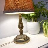 Golden brass table lamp