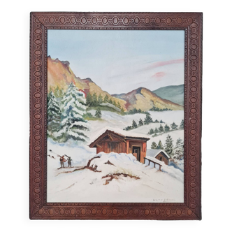Old 50s chalet painting