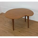 Table d'appoint haricot bois pied compas, années 50