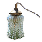 Baladeuse / Veilleuse vintage en verre ciselé