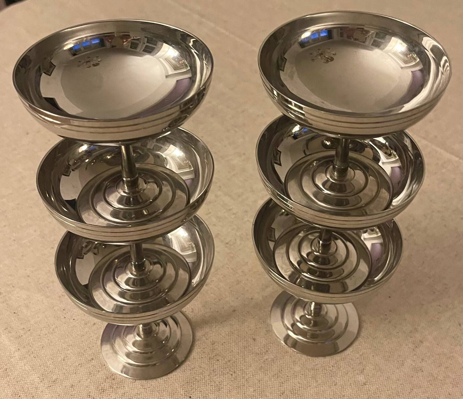 6 coupes en inox Letang Remy
