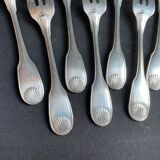 12 Christofle silver metal cake forks model Vendôme/Arcantia before 1983