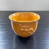 Scalloped bowl with olive decoration