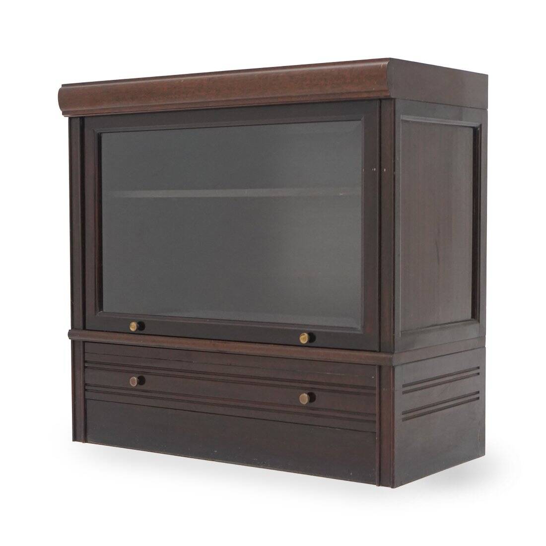 1970s buffet with glass door and drawer