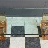 Glass coffee table in the style of marie-claude de fouguieres 1970s