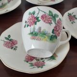 Tasses et assiettes dessert Anglaises Royal Tudor
