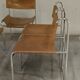 Chaise design chrome & cuir 1970