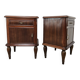 Pair of 1950s Art Decò bedside tables with mirrored top