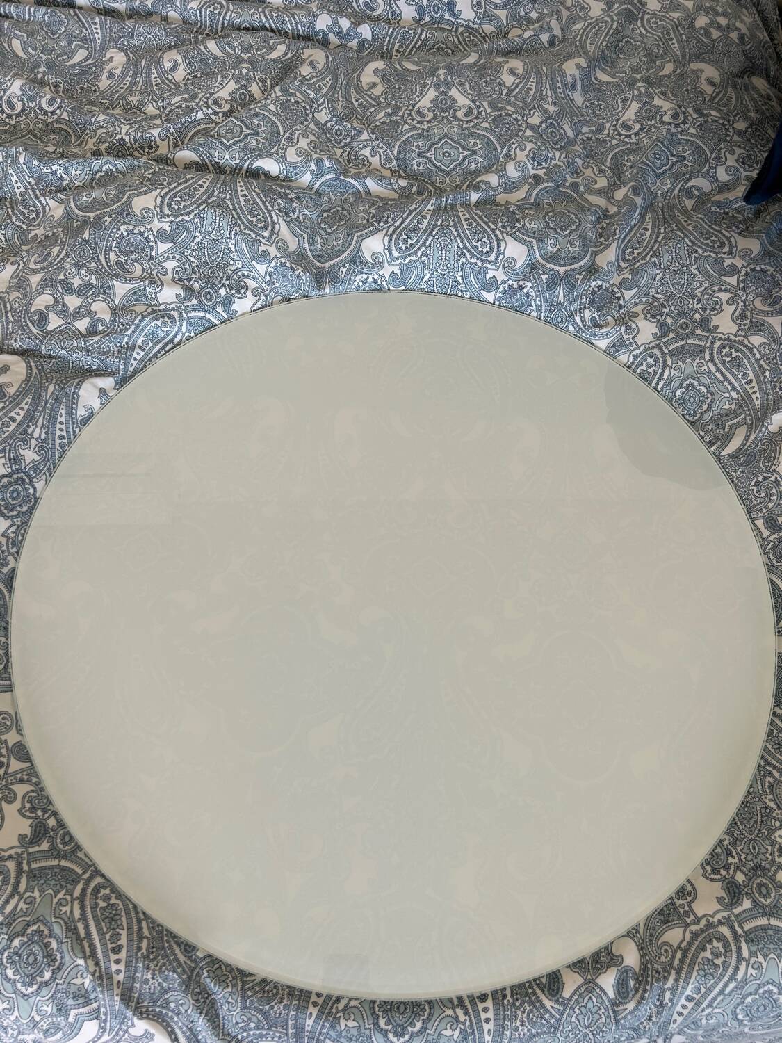 IKEA white glass coffee table by Ehlen Johansson, 1980s