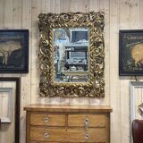 19th century Italian mirror in wood and gilded plaster