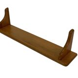 Vintage oak wall rack book shelf 1970s wood minimalist design