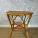 Bamboo and wicker table in the style of Dal Vera / Franco Albini, Italy, 1960s.