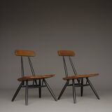 Chaises longues Pirkka par Ilmari Tapiovaara pour Laukaan Puu. Lot de 2