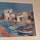 Tableau à l'huile Malrieux - port de Grèce