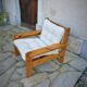 Vintage brutalist Scandinavian armchair