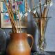 Art-Deco high foot vase in molded crystal early twentieth century