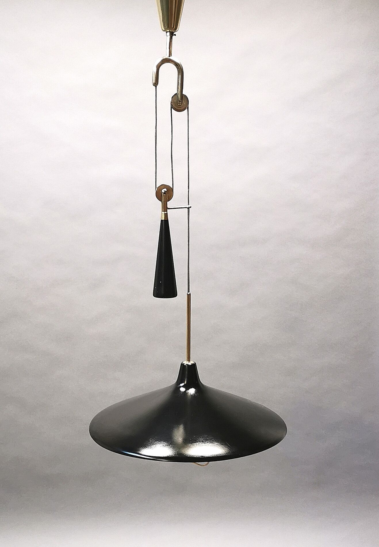 Angelo Lelli pendant lamp 12126 for Arredoluce 1947