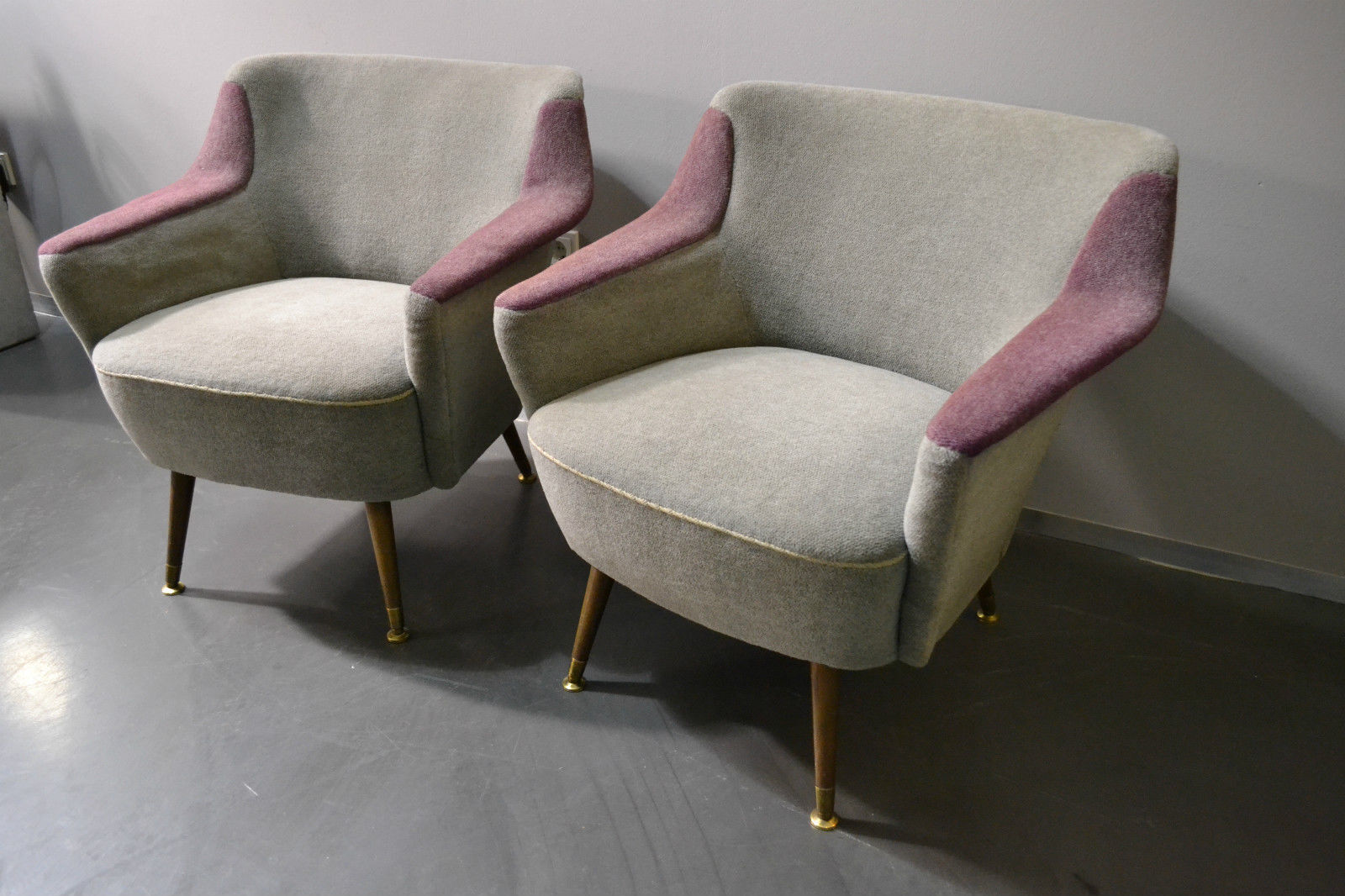 Canapé années 50 60 velour vert