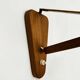 Lampe murale en teck et raffia ajustable