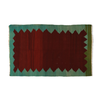 Anatolian handmade kilim rug 215 cm x 132 cm