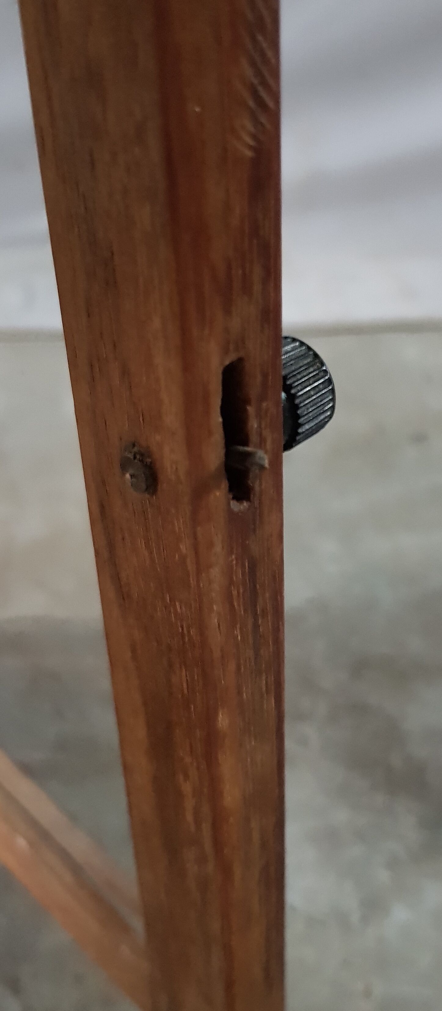 Old glass scale box in teak