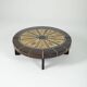 Glazed ceramic coffee table Herbarium model by Roger Capron in Vallauris, France 1970s