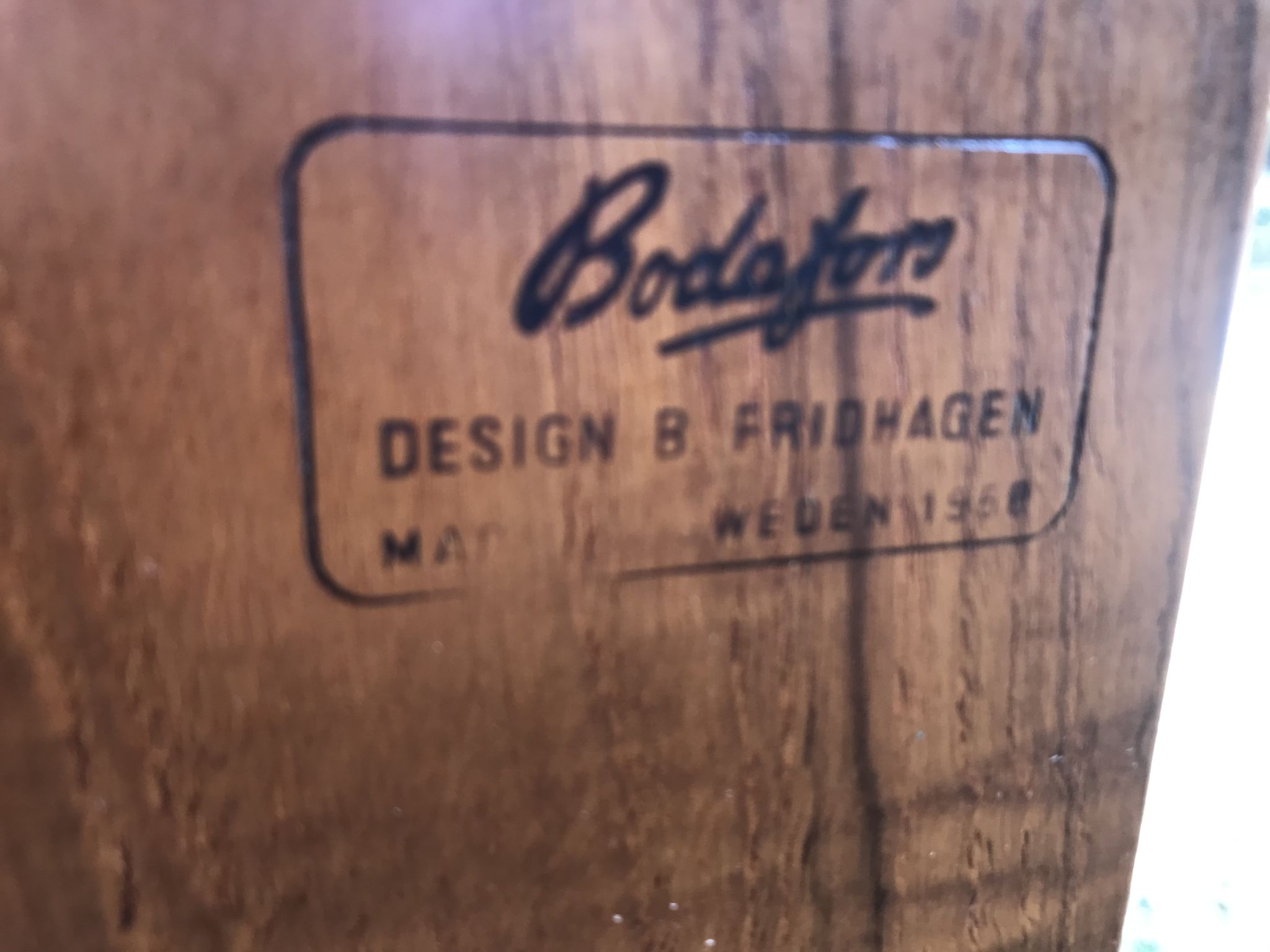 Vintage Scandinavian sideboard 1958 Bodafors by Bertil Fridhagen