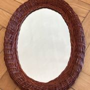 Miroir osier rotin ovale