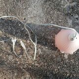 Vintage pink molded glass walker