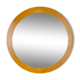 Scandinavian mirror round teak 47 cm 60s