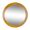 Scandinavian mirror round teak 47 cm 60s