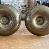 pair of copper candlesticks H20cm in perfect condition