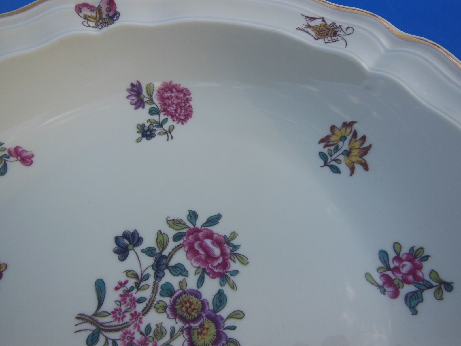 Circular salad bowl in porcelain stamped bernardaud Limoges