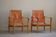 Kaare Klint, a pair of Safari chairs in ash and leather, Rud. Rasmussen, 1960s.
