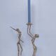 Gilt bronze and sculptural gilt bronze candle holder vintage design