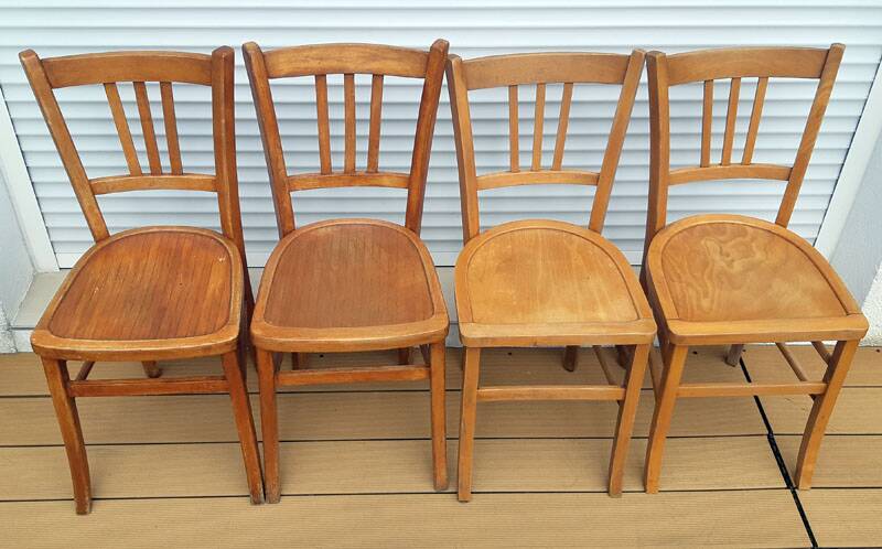 Lot 4 chairs bistrot LUTERMA