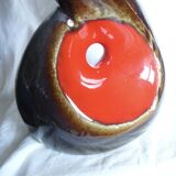 Large double neck earthenware vase Design 1950-60 Vallauris style