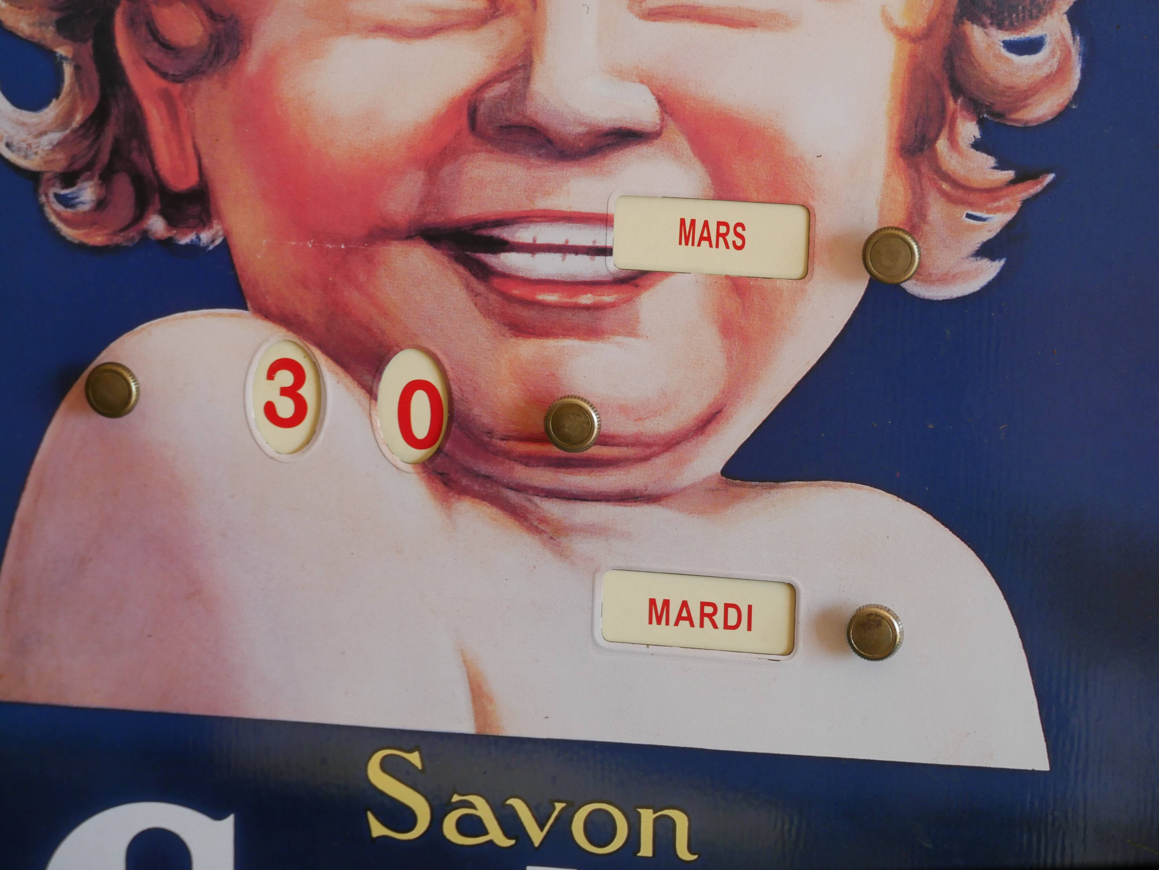 Cadum Soap Perpetual Calendar Plate