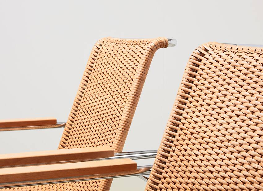 Marcel Breuer Pair of B35 Lounge Chairs for Thonet 1990s