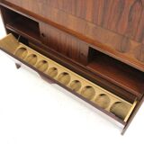 Rosewood bar cabinet "SK 661" and its 2 stools, Johannes Andersen, Denmark, 1960