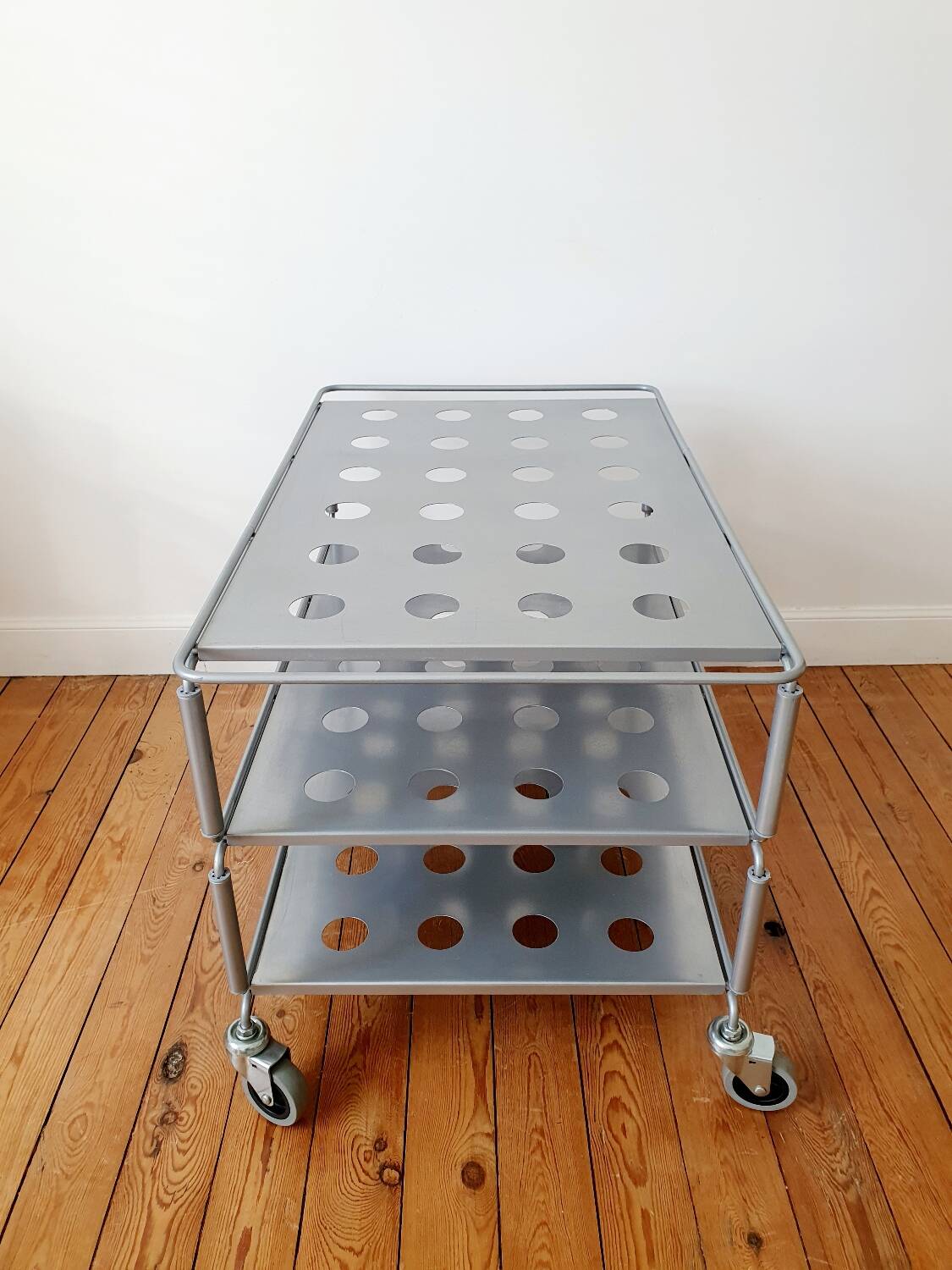 Niels Gammelgaard vintage metal trolley, rolling cart