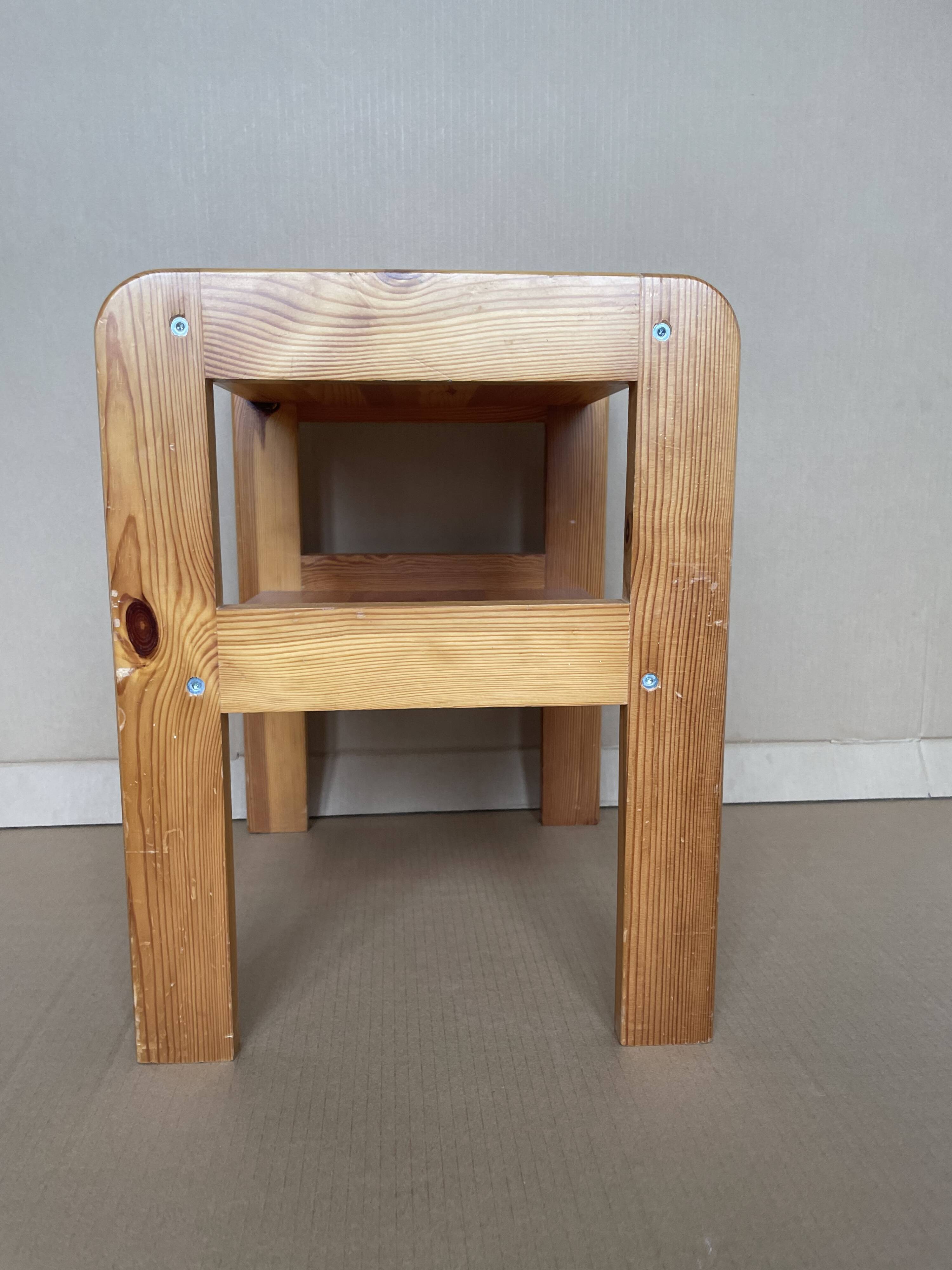 80s pine bedside table