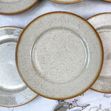Set of 6 Tulowice stoneware plates