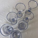Set of 7 Paco Rabanne stemmed glasses